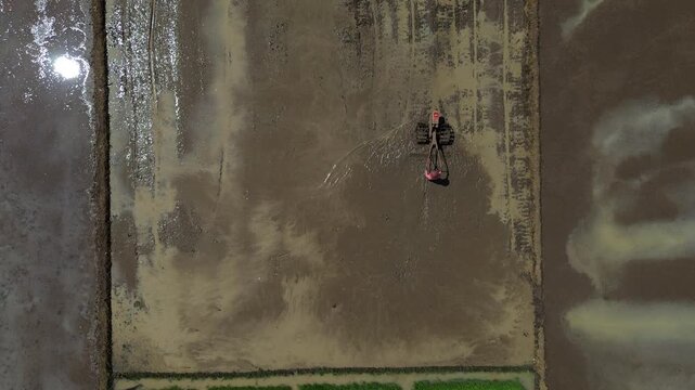 Aerial View of Agricultural Land and Road.