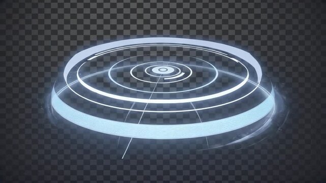  Outer rings rotate slowly while inner elements pulse gently The camera remains locked Glow intensity shifts subtly Cinematic realism 