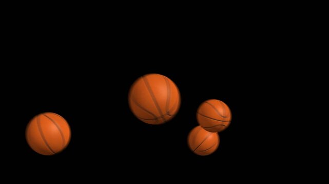 basketball sport theme transition effect collection with alpha channel