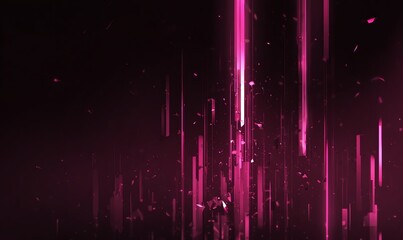 Abstract Magenta Digital Streaks and Shards Background