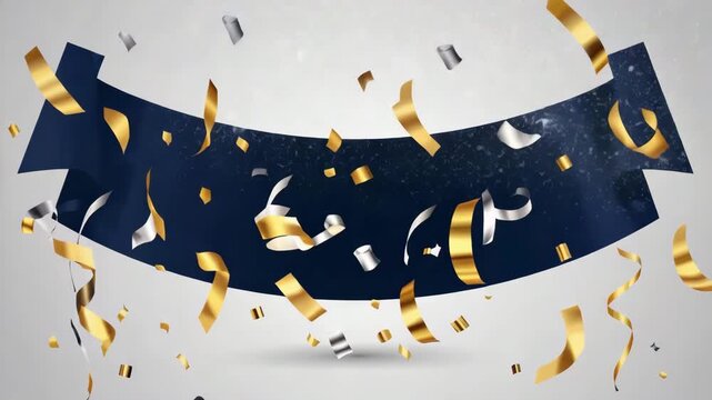  Confetti pieces drift gently downward The camera remains locked Subtle sparkle highlights appear intermittently Cinematic realism