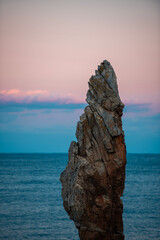 추암 촛대바위의 해질녘