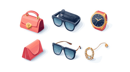 Luxury Accessories and Fashion Items Displayed.