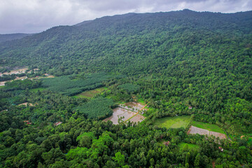 Obraz premium village in the mountains, kabbinale, udupi
