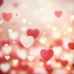 Romantic Hearts Floating in a Soft Glow, Perfect for Valentine's Celebrations