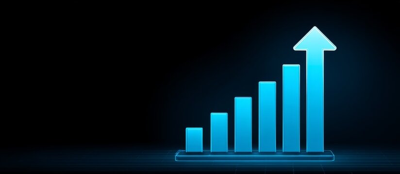 Blue Bar Graph Increasing.