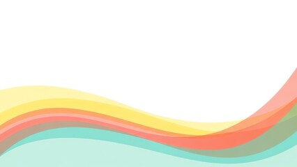 Smooth Flowing Waves of Pastel Colors Abstract Background