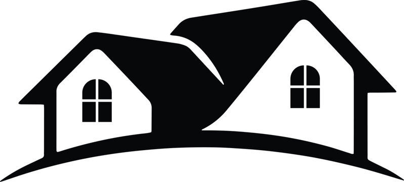 Twin House Roof Real Estate Vector&rdquo;