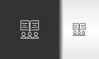 Obraz premium Classroom Vector, Icon Or Logo Sign Isolated Symbol Illustration