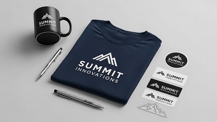 Summit Innovations Logo Displayed on Merchandise and Stationery t-shirt