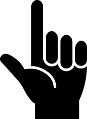 Touch finger icon in flat style.