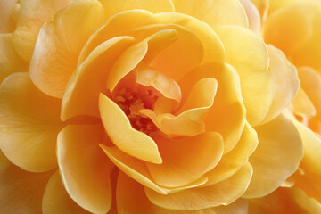 A close up of an yellow rose with a soft, delicate appearance.