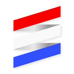 america ribbon design element vector. red and blue  ribbon