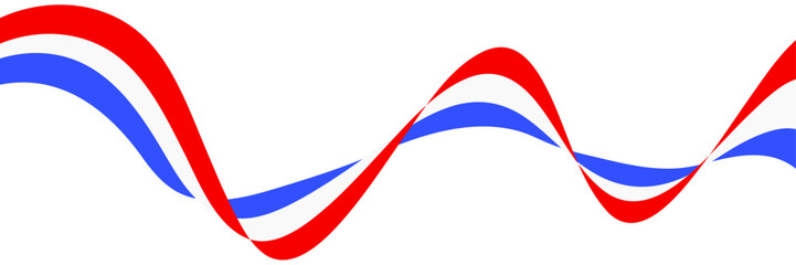 America ribbon design element vector. red and blue  ribbon
