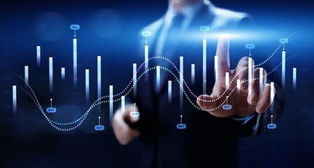 Interactive Financial Data Visualization with Trading Algorithms.