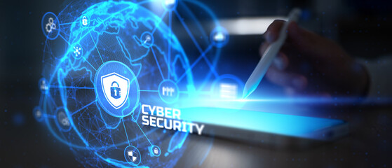 Cybersecurity Technology and Data Protection Interface Over Global Network.