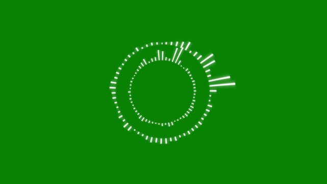 White audio waveform spectrum animation, sound waves audio visualiser, music equaliser motion, digital frequency waveform, transparent background alpha channel, 4k audio spectrum animation