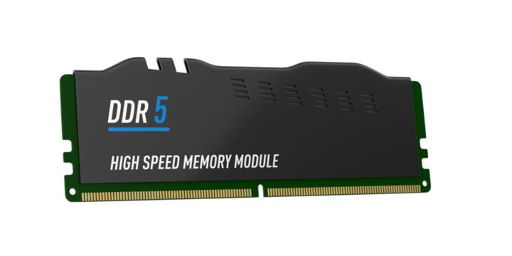 DDR RAM chip memory card on white background. Isolated 3D illustration - Powered by Adobe