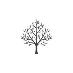 Obraz premium Bare Tree Silhouette Vector Art