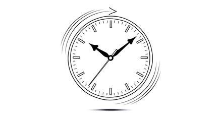 Clock Illustration - Time Management and Urgency Concept.