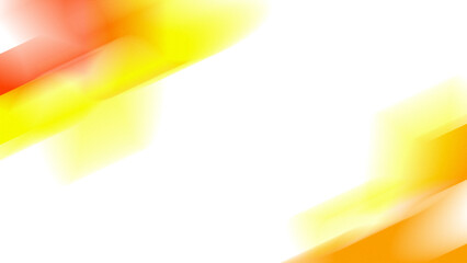 Abstract diagonal yellow and red blurred light streaks on  transparent  background.