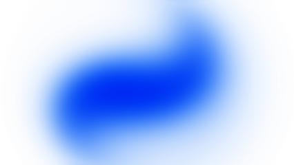 Soft abstract blue gradient shape isolated on transparent  background.