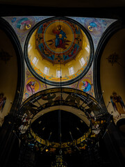 Gyumri, Armenia. Church interior, temple dome, religion.