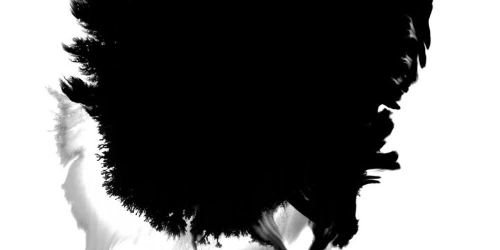 Black ink brush paint stroke transition Brush leak spreads over screen liquid splashing, drops, strokes, stain grunge. stencil frame drip spray, liquid graffiti ink splatter background, watercolor 4K