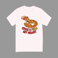 Stole a Pizza My Heart Funny Valentine's Tee