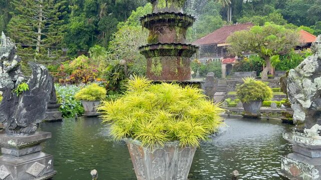 Taman Tirta Gangga. It is a former royal palace in eastern Bali,, Amlapura, Bali, Indonesia