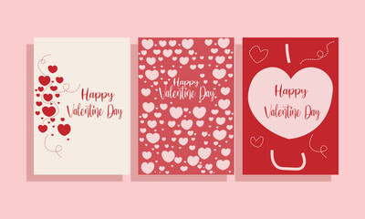 valentine greeting card with hearts
