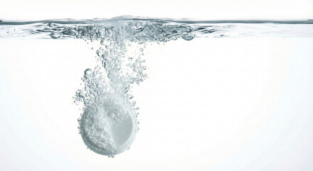 Vibrant water bubbles rising to surface in clear liquid