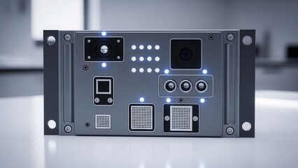 Obraz premium Detailed Close-Up of Modern Technology Control Panel Interface