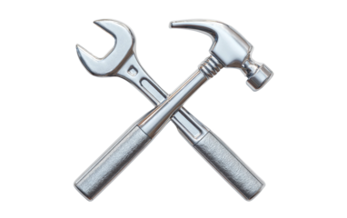 High quality toolbox illustration featuring hammer and wrench ideal for mechanics, DIY, and creative media visuals isolated on transparent background PNG