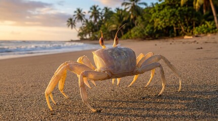 Ghost Crab Costa Rica Beach, Tropical Coastal Wildlife