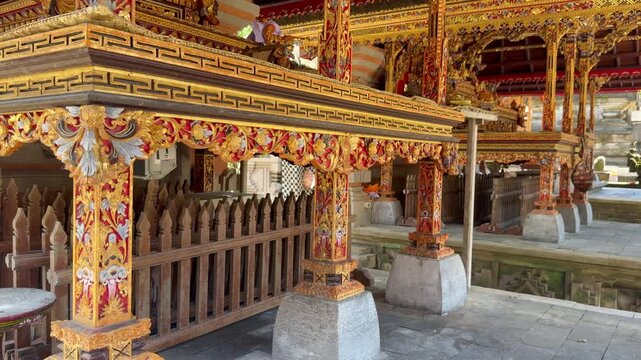 The Pura Tirta Empul temple in the village of Manukaya in centra, Tampaksiring, Bali, Indonesia