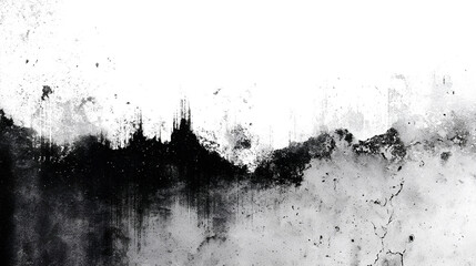Old film texture with scratches, noise and glitch shapes, realistic overlay film texture in black and white with dust and grain, stock illustration on a white background