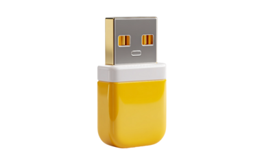 Compact usb flash drive with durable metal and plastic construction for secure digital file transfer isolated on transparent background PNG