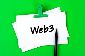 There is word card with the word Web3.