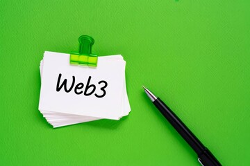 There is word card with the word Web3.