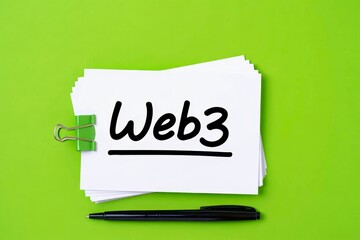 There is word card with the word Web3.