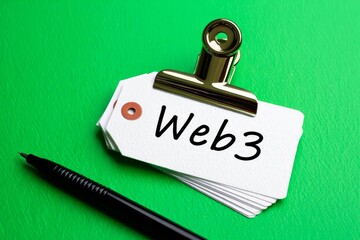 There is word card with the word Web3.