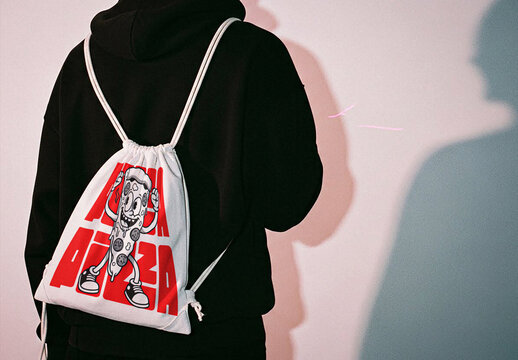 Drawstring Bag Mockup