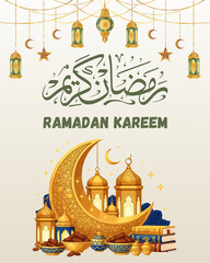 RAMADAN KAREEM vector illustration 