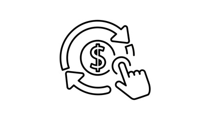Click Money Icon: Pay Per Click, Online Advertising, Digital Marketing and Revenue Cycle