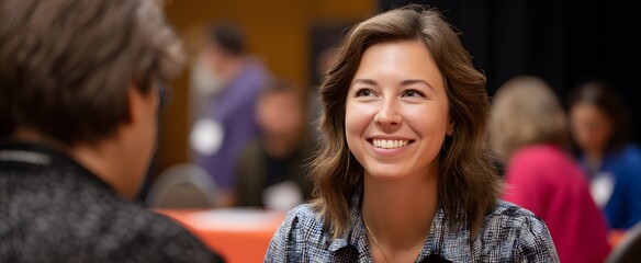 Job seekers dive into employer chats at the career fair booth like treasure hunters.