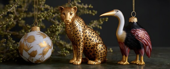 Obraz premium Ornaments featuring bold creature-themed patterns add fierce charm inside your space