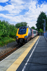 suburban commuter passenger railway station england uk
