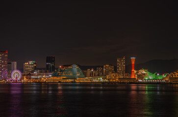 Naklejka premium 神戸 ハーバーランドの夜景