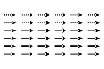 Set of simple monochrome arrows logo icons vector illustrations